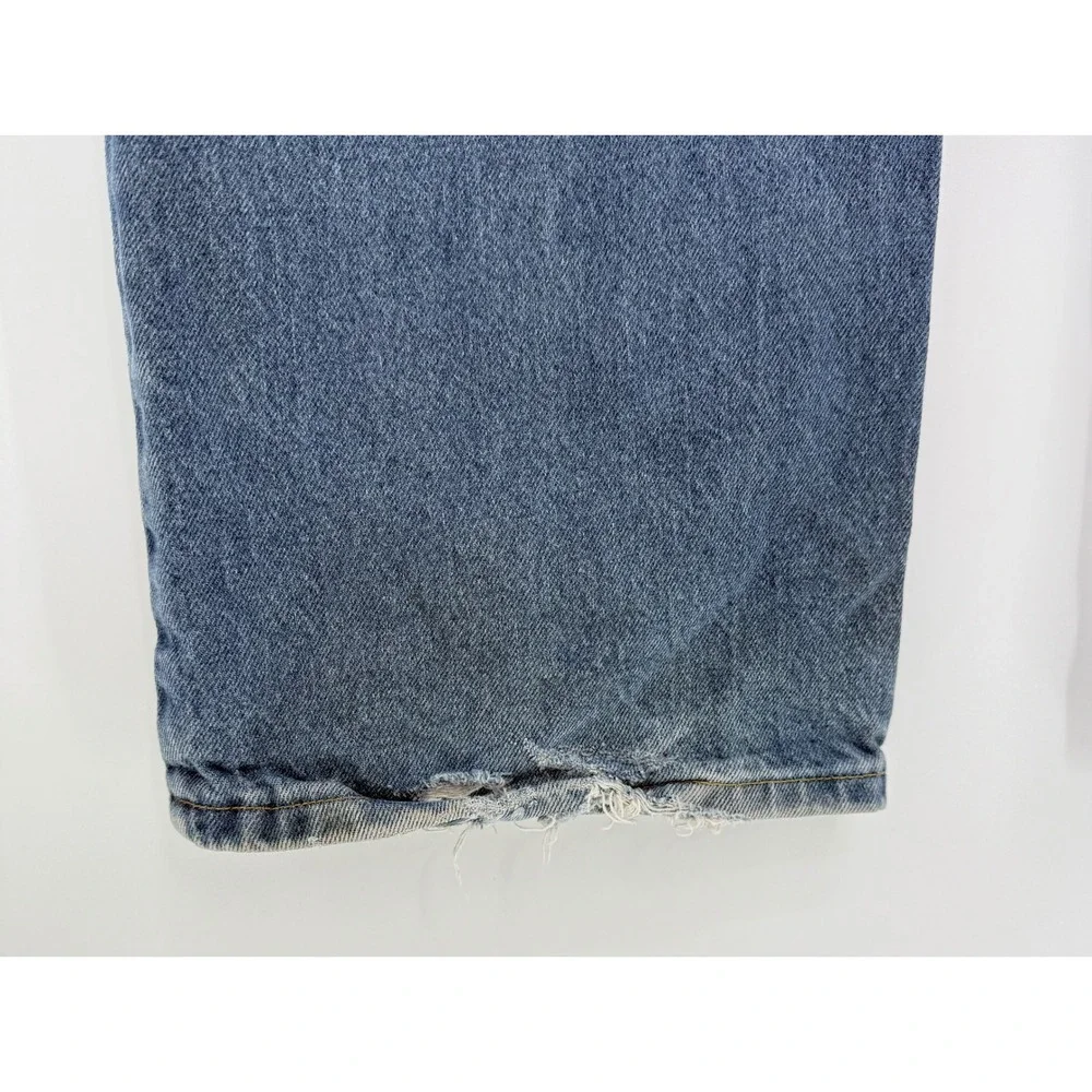Carhartt Men's Denim Jeans 39.5x28 Loose Fit Blue 100% Cotton Workwear Heavyduty